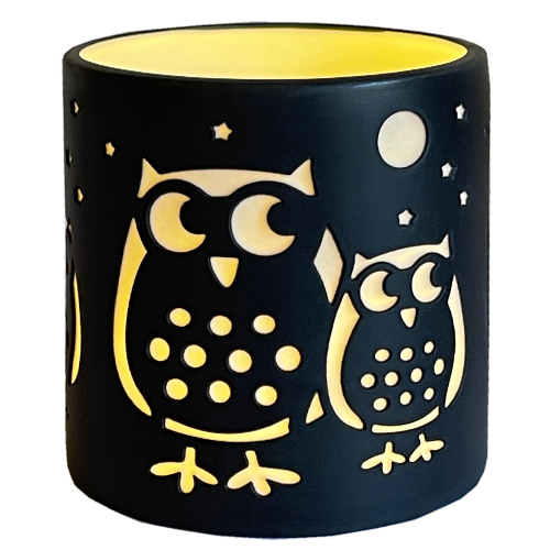 Elegance-Windlicht, Eulen, Cup