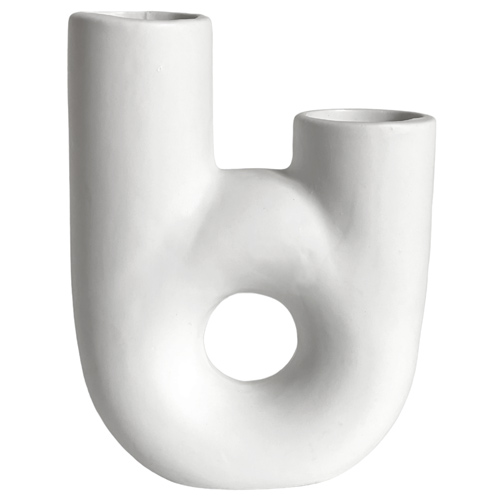 Vase Loop weiß 20 cm 