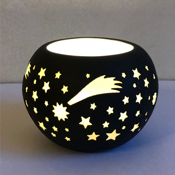 Elegance-Windlicht, Sternschnuppe, rund