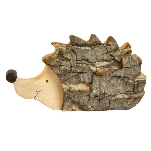 Igel aus Laubholz - groß 11 cm