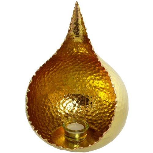 Windlicht Sundrop large gold/gold